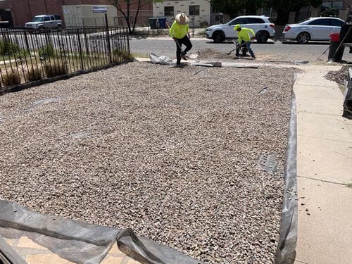Weed Cover Installation — Arizona Landscaping photo gallery